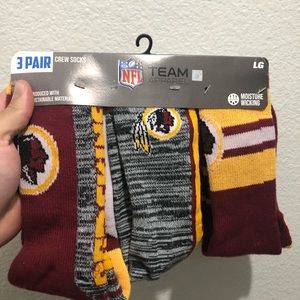 Washington Redskins 3 Pair Socks